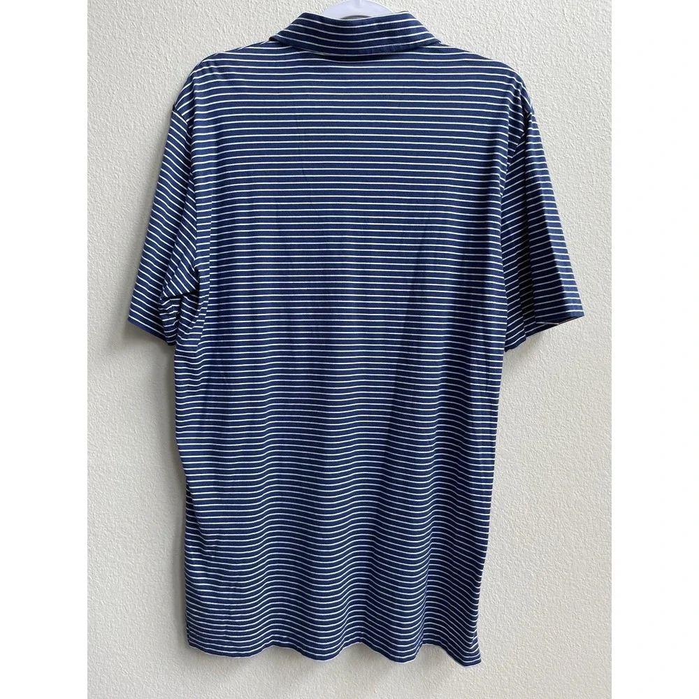 Polo Golf Ralph Lauren‎ Polo Shirt Mens M Pony Blue/White Striped Short Sleeve